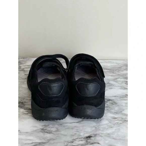 Vionic Walk Slim Giselle Athletic Mary Jane Sneakers Black Womens Sz 6 Comfort - Picture 2 of 8